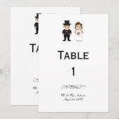 Bruid & Bruidegom - Ontvangst Tafelnummer (Voorkant / Achterkant)