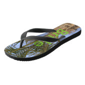 Bruid Bruidegom Palmbomen Blauwe Lucht Teenslippers (Schuin)