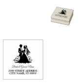 Bruid Bruidegom Party Retouradres Rubberstempel (Gestempeld)