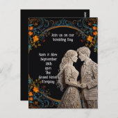 Bruid & Bruidegom Persoonlijke Huwelijk  Briefkaart (Voorkant / Achterkant)