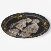 Bruid & Bruidegom Persoonlijke Huwelijk Papieren Bordje (Gekanteld)