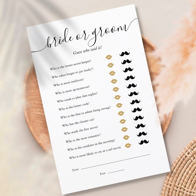 Bruid Bruidegom Raad Wie Bruidsfeest Spel (Creator heeft geüpload)