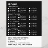 Bruid & Bruidegom, Reclame voor trouwfeest planner Flyer (Achterkant)