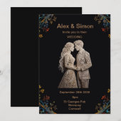 Bruid & bruidegom Royal Classic Kaart (Voorkant / Achterkant)