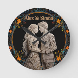 Bruid & bruidegom Royal Classic Ronde Klok