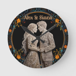 Bruid & bruidegom Royal Classic Ronde Klok