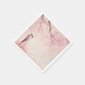 Bruid & Bruidegom Roze Theme Wedding Servet (Hoek)