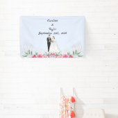 Bruid, bruidegom & Rozen huwelijksfeest Banner (Insitu)