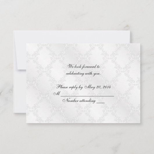 Bruid & Bruidegom RSVP Kaart (Achterkant)