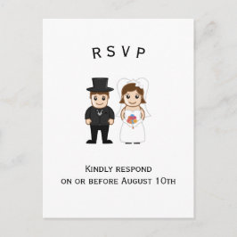 Bruid & bruidegom - RSVP Post Kaart