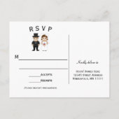 Bruid & bruidegom - RSVP Post Kaart (Achterkant)