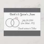 bruid & bruidegom Save the Date Aankondigingskaart (Achterkant)