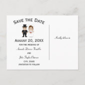 Bruid & Bruidegom - Save the Date Postkaart Aankondigingskaart (Achterkant)