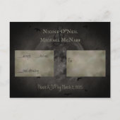 bruid & bruidegom schedel bruiloft RSVP Kaart (Achterkant)