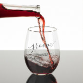 Bruid Bruidegom Script Gepersonaliseerd Wijnglas Zonder Voet