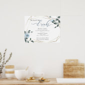 Bruid Bruidegom Signature Dranken Bar Menu Bord Poster (Keuken)