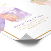 Bruid & Bruidegom Signature Dranken Waterverf Cock Poster (Hoek)