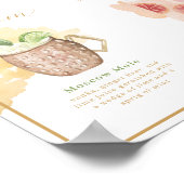 Bruid & Bruidegom Signature Drankjes Aquarel Cockt Poster (Hoek)