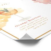 Bruid & Bruidegom Signature Drankjes Aquarel Cockt Poster (Hoek)