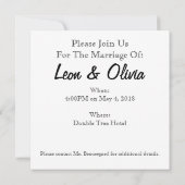 Bruid & bruidegom silhouetten op blauw kaart (Achterkant)