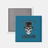 Bruid bruidegom skelet gotische halloween bruiloft magneet (Voorkant / Achterkant)