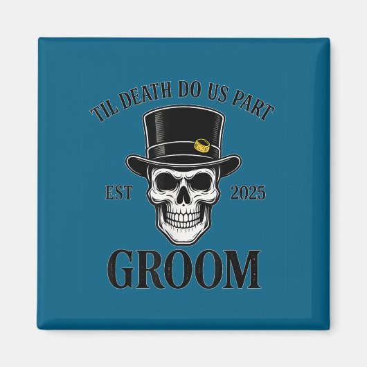 Bruid bruidegom skelet gotische halloween bruiloft magneet (Voorkant)