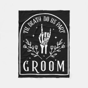 Bruid Bruidegom Skelet Gotische Halloween Verlovin Fleece Deken