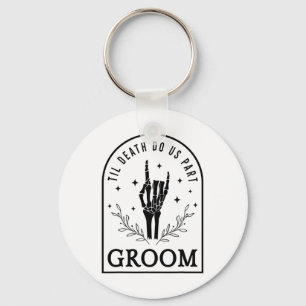 Bruid Bruidegom Skelet Gotische Halloween Verlovin Sleutelhanger
