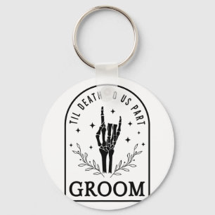 Bruid Bruidegom Skelet Gotische Halloween Verlovin Sleutelhanger