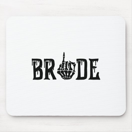 Bruid bruidegom Skelet Hand Halloween Bruiloft Bac Muismat (Voorkant)