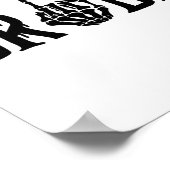 Bruid bruidegom Skelet Hand Halloween Bruiloft Bac Poster (Hoek)