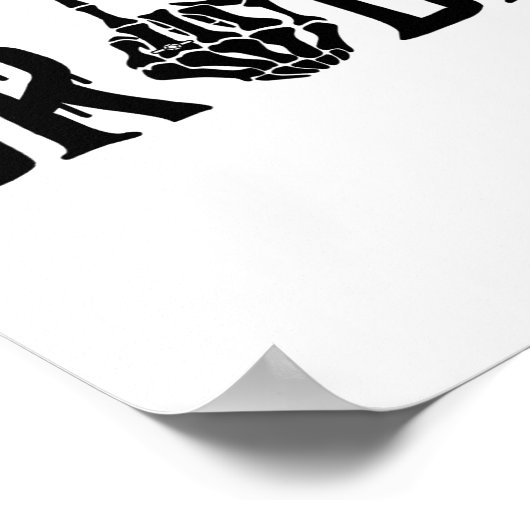 Bruid bruidegom Skelet Hand Halloween Bruiloft Bac Poster (Hoek)