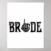 Bruid bruidegom Skelet Hand Halloween Bruiloft Bac Poster (Voorkant)