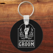 Bruid Bruidegom Skelet Hand Koppels Passend Huweli Sleutelhanger (Voorkant)