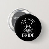 Bruid Bruidegom Skelet Rots Hand Koppels Trouw Hal Ronde Button 5,7 Cm (Voorkant /achterkant)