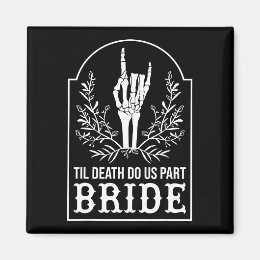 Bruid Bruidegom Skeleton Hand Paren Matching Weddi Magneet (Voorkant)