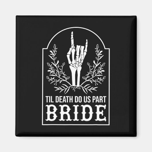 Bruid Bruidegom Skeleton Hand Paren Matching Weddi Magneet (Voorkant)