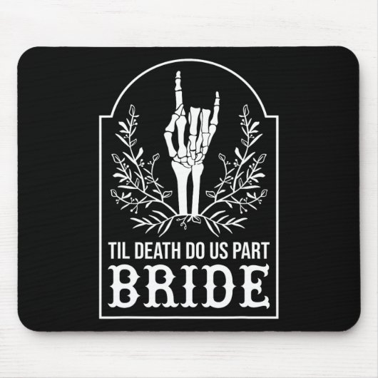 Bruid Bruidegom Skeleton Hand Paren Matching Weddi Muismat (Voorkant)