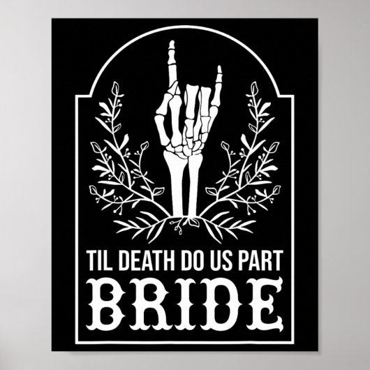 Bruid Bruidegom Skeleton Hand Paren Matching Weddi Poster (Voorkant)