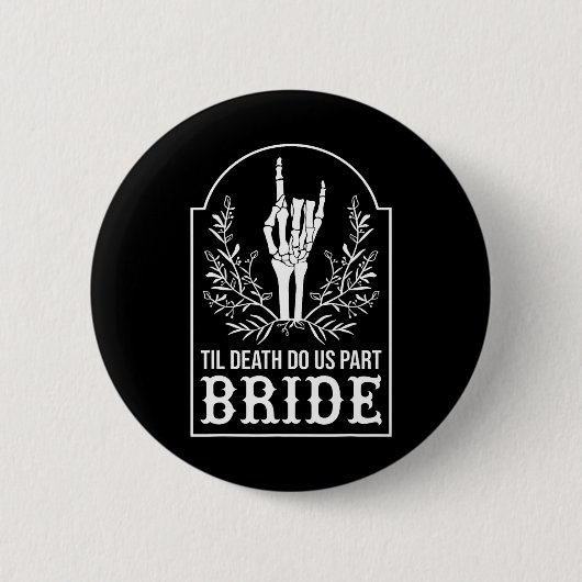 Bruid Bruidegom Skeleton Hand Paren Matching Weddi Ronde Button 5,7 Cm (Voorkant)