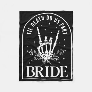 Bruid Bruidegom Skeleton Rock Hand Paren Trouwzaal Fleece Deken
