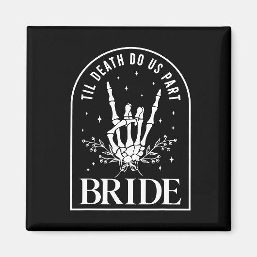 Bruid Bruidegom Skeleton Rock Hand Paren Trouwzaal Magneet (Voorkant)