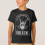 Bruid Bruidegom Skeleton Rock Hand Paren Trouwzaal T-shirt<br><div class="desc">Bruid Bruidegom Skeleton Rock Hand Paren Huwelijk Halloween</div>