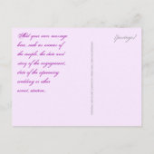 Bruid & Bruidegom Skullies (Violet) Bewaar de datu Aankondigingskaart (Achterkant)