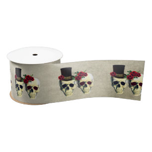 Bruid & bruidegom Skulls Bruiloft Gift Lint