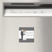 bruid & bruidegom sparen de datum magneet (Insitu (Vaatwasser))