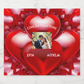 Bruid & Bruidegom Sparkling Wijnetiket (Enkel label)