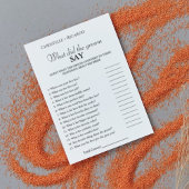 Bruid & bruidegom trivia bruiloft spel kaart