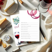 Bruid & bruidegom Trivia Douche Spel Wijn Thema Flyer