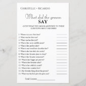 Bruid & bruidegom trivia vrijgezellenfeest spel Ka (Voorkant)